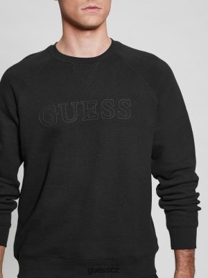 GUESS Boty - GUESS Mikina s logem Eco Aldwin černý muži 2BRD3971 oblečení