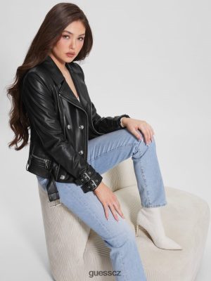 GUESS Boty - GUESS Moto bunda Olivia Faux Jet Black Multi ženy 2BRD1754 oblečení