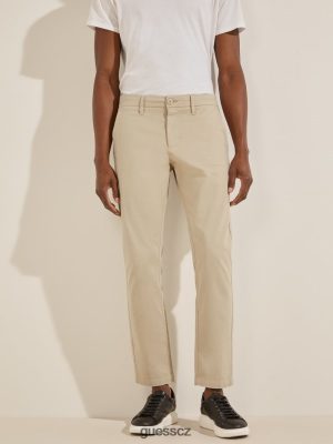 GUESS Boty - GUESS Myron keply hubené kalhoty Beige Blanco muži 2BRD4151 oblečení