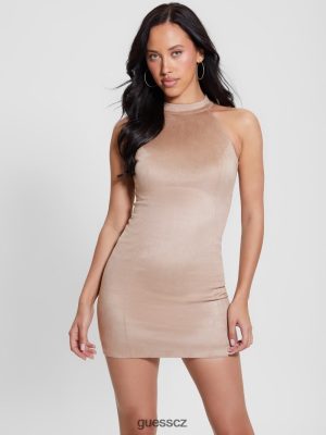 GUESS Boty - GUESS Naomi Halter Faux-seede šaty Letní hlína ženy 2BRD299 oblečení