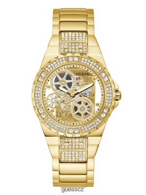GUESS Boty - GUESS Odkryté dialogové hodinky Dial Analog zlato ženy 2BRD3593 příslušenství