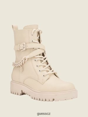 GUESS Boty - GUESS Olisie Buckle Utility Boots Ivory 150 ženy 2BRD3512 obuv