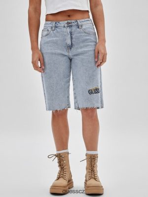 GUESS Boty - GUESS Originals Kit Denim Bermuda Shorts Jděte Jackie Acid Wash unisex 2BRD176 oblečení