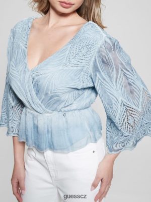 GUESS Boty - GUESS Pam vyšívaný top zmizet modré džíny Multi ženy 2BRD1220 oblečení