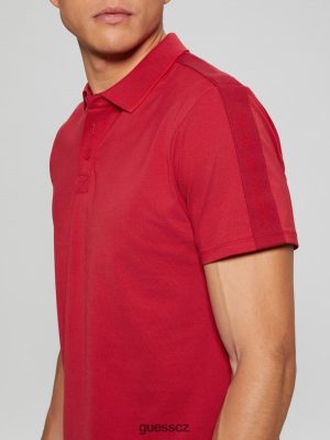 GUESS Boty - GUESS Paul Pique Tape Polo tričko Chili Red muži 2BRD4070 oblečení