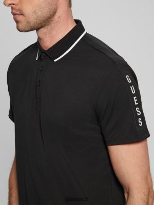 GUESS Boty - GUESS Paul Pique Tape Polo tričko černý muži 2BRD4043 oblečení