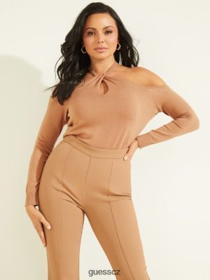 GUESS Boty - GUESS Priya studený svetr svetr Shiitake Brown ženy 2BRD1427 oblečení