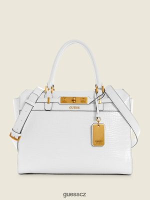 GUESS Boty - GUESS Raffie krokodýl-e-bossed Carryall Bílé více ženy 2BRD3269 tašky