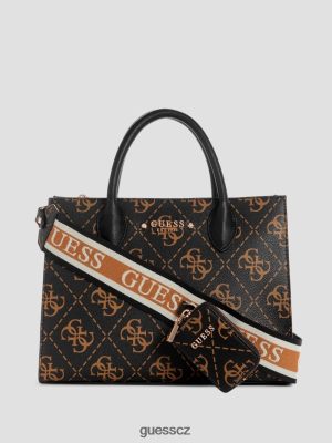 GUESS Boty - GUESS Rea quattro g High Society Satchel Brown Multi ženy 2BRD2843 tašky
