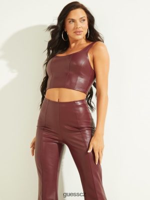 GUESS Boty - GUESS Sabella faux-tiderot top Mystické víno ženy 2BRD1409 oblečení