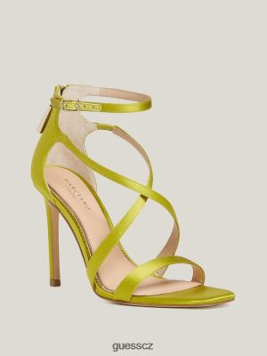 GUESS Boty - GUESS Satén Strappy Heel Zelený patent ženy 2BRD3431 obuv