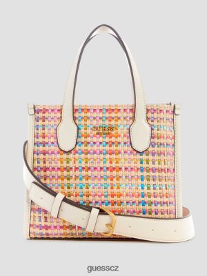 GUESS Boty - GUESS Silvana Colorful Straw Mini Tote Bílé více ženy 2BRD2939 tašky
