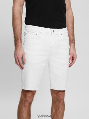 GUESS Boty - GUESS Slim zničené džínové šortky Optická bílá zničila muži 2BRD3998 oblečení