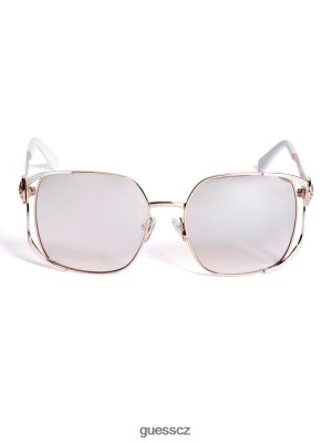 GUESS Boty - GUESS Sluneční brýle vera čtvercové kovové brýle zrudnout ženy 2BRD3707 příslušenství