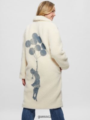 GUESS Boty - GUESS Solange Faux-Fur Coat chytrý kámen ženy 2BRD1814 oblečení