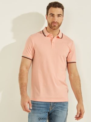 GUESS Boty - GUESS Sports Pique Polo Blossom světle růžová muži 2BRD4031 oblečení