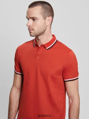 GUESS Boty - GUESS Sports Pique Polo Vulcan Red muži 2BRD4058 oblečení