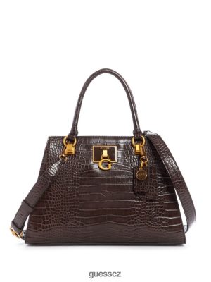 GUESS Boty - GUESS Stephi Croc přítelkyně Satchel Espresso ženy 2BRD3293 tašky