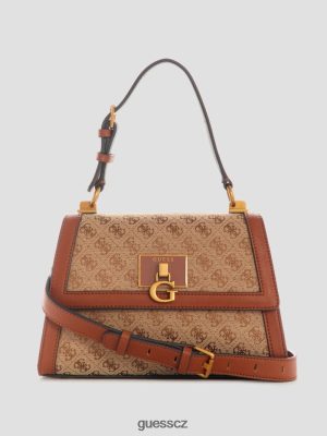 GUESS Boty - GUESS Stephi Jacquard Logo Top Handle Bag hnědý ženy 2BRD2975 tašky