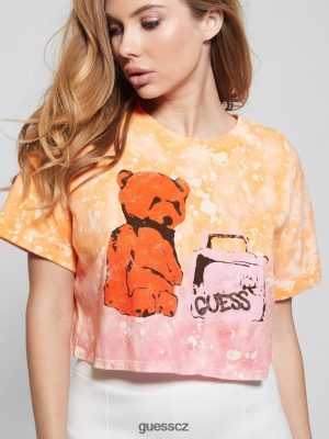 GUESS Boty - GUESS Teddy Crop Tee Duhová multi ženy 2BRD1385 oblečení