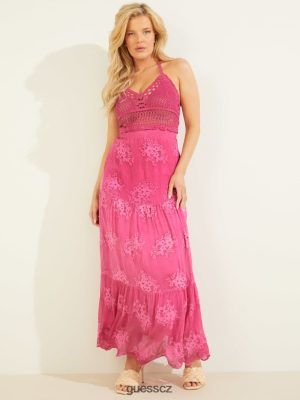 GUESS Boty - GUESS Vanda šaty fialový dragonfruit ženy 2BRD782 oblečení