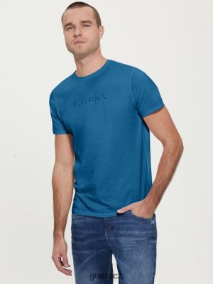 GUESS Boty - GUESS Vyšívané logo Tee uniformní modrá muži 2BRD4136 oblečení