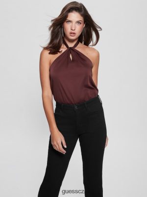 GUESS Boty - GUESS ekologická halterová kombinéza Mystické víno ženy 2BRD1463 oblečení