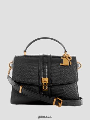 GUESS Boty - GUESS ginevra texturovaný horní rukojeť crossbody Černý květinový tisk ženy 2BRD2891 tašky