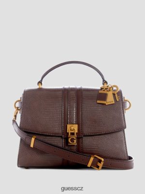 GUESS Boty - GUESS ginevra texturovaný horní rukojeť crossbody hnědý ženy 2BRD2867 tašky