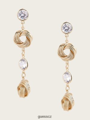 GUESS Boty - GUESS lineární náušnice CZ uzel zlato ženy 2BRD3866 příslušenství