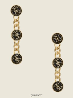 GUESS Boty - GUESS lineární náušnice logo řetězec zlato ženy 2BRD3926 příslušenství