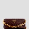GUESS Boty - GUESS lisbet tkaný mini zip-top crossbody mahagon ženy 2BRD2858 tašky