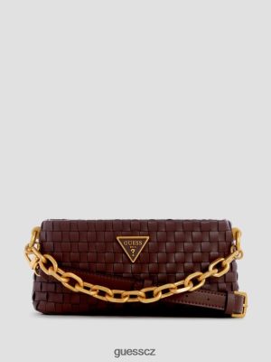 GUESS Boty - GUESS lisbet tkaný mini zip-top crossbody mahagon ženy 2BRD2858 tašky