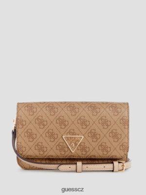 GUESS Boty - GUESS peněženka Noelle Quattro G Crossbody Organizer Latte logo ženy 2BRD3152 tašky