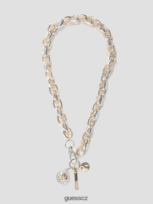 GUESS Boty - GUESS quattro g Charm Mixed Chainc náhrdelník stříbro ženy 2BRD3848 příslušenství