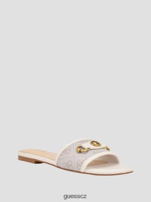 GUESS Boty - GUESS sandály logo Hammi Ivory 150 ženy 2BRD3455 obuv