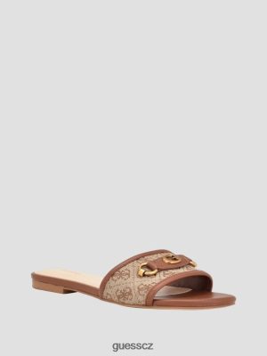 GUESS Boty - GUESS sandály logo Hammi Středně hnědá ženy 2BRD3476 obuv