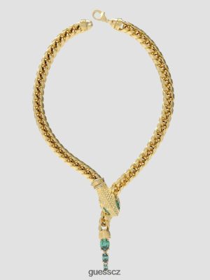GUESS Czarna Torebka - GUESS 14K Zlatý náhrdelník s hadem zelené zlato ženy 2BRD3897 příslušenství