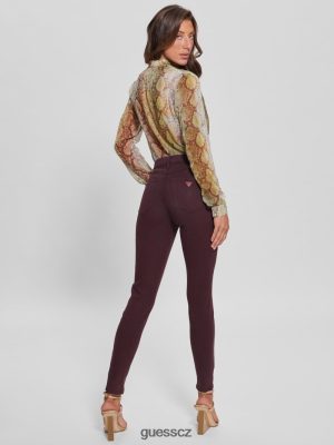 GUESS Czarna Torebka - GUESS 1981 Potažené hubené džíny Burgundský stín více ženy 2BRD258 oblečení