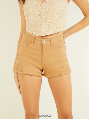 GUESS Czarna Torebka - GUESS 1981 Vyšívané šortky Sahara Sand Multi ženy 2BRD270 oblečení