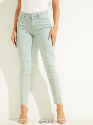 GUESS Czarna Torebka - GUESS 1981 obarvené geo hubené džíny Barevná kostka aqua ženy 2BRD252 oblečení