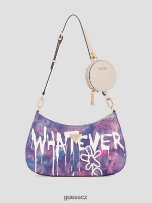 GUESS Czarna Torebka - GUESS Ať už je ramenní taška na graffiti Džínoviny ženy 2BRD3048 tašky
