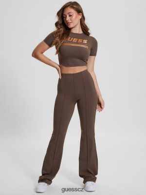 GUESS Czarna Torebka - GUESS Aggie Flare Leggings Tmavá káva ženy 2BRD2055 oblečení