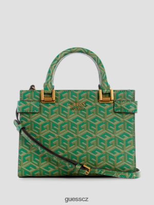 GUESS Czarna Torebka - GUESS Atene Mini Satchel Logo Forest ženy 2BRD3300 tašky