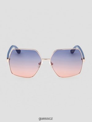 GUESS Czarna Torebka - GUESS Aurora nadrozměrná obložení sluneční brýle Lesklé růžové zlato/gradient ženy 2BRD3762 příslušenství