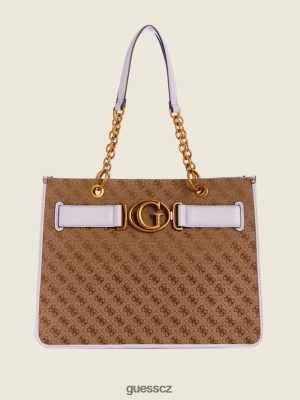 GUESS Czarna Torebka - GUESS Aviana tote latte/lilac ženy 2BRD3111 tašky