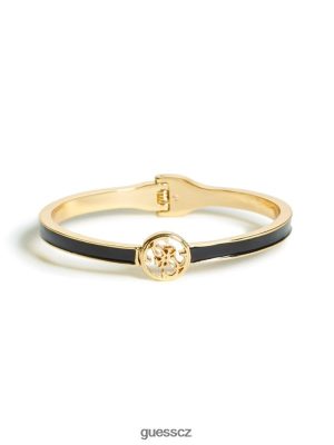 GUESS Czarna Torebka - GUESS Bangle smaltovaný logo Zlatá černá ženy 2BRD3930 příslušenství
