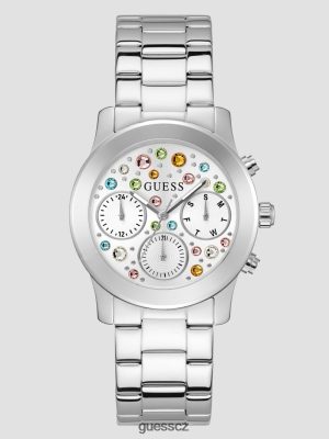 GUESS Czarna Torebka - GUESS Barevné multifunkční hodinky stříbro ženy 2BRD3549 příslušenství
