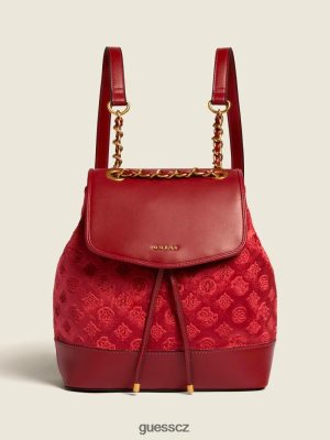 GUESS Czarna Torebka - GUESS Batoh Kimi Velvet Černá autentická mytí záhybů ženy 2BRD3216 tašky