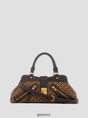 GUESS Czarna Torebka - GUESS Belle Vintage malá přítelkyně Satchel Brown Multi ženy 2BRD3042 tašky